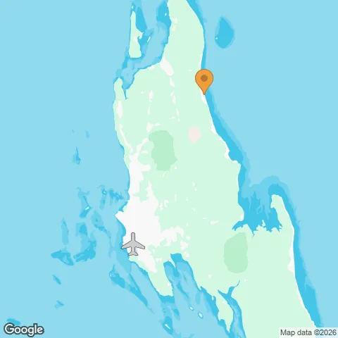 Map of LUX* Marijani and the nearest airport